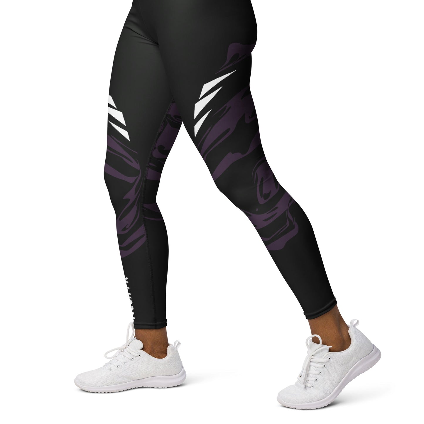 Black & Purple Camo Yoga Leggings: Hypnotic Comfort for Your Flowful Practice