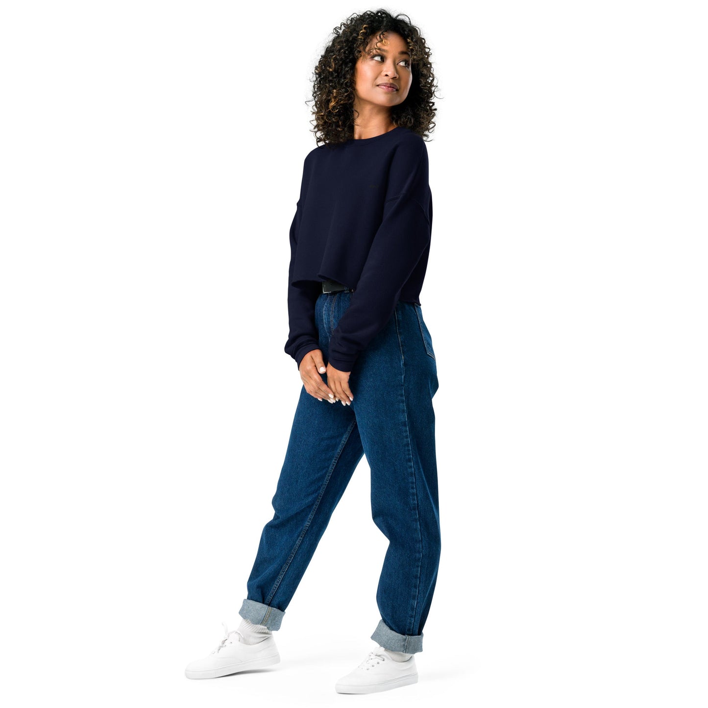 Crop Sweatshirt - Navy / S