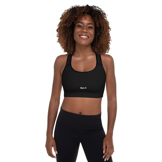 Neon Black Comfort & Support: Unmatched Performance Bra - XS