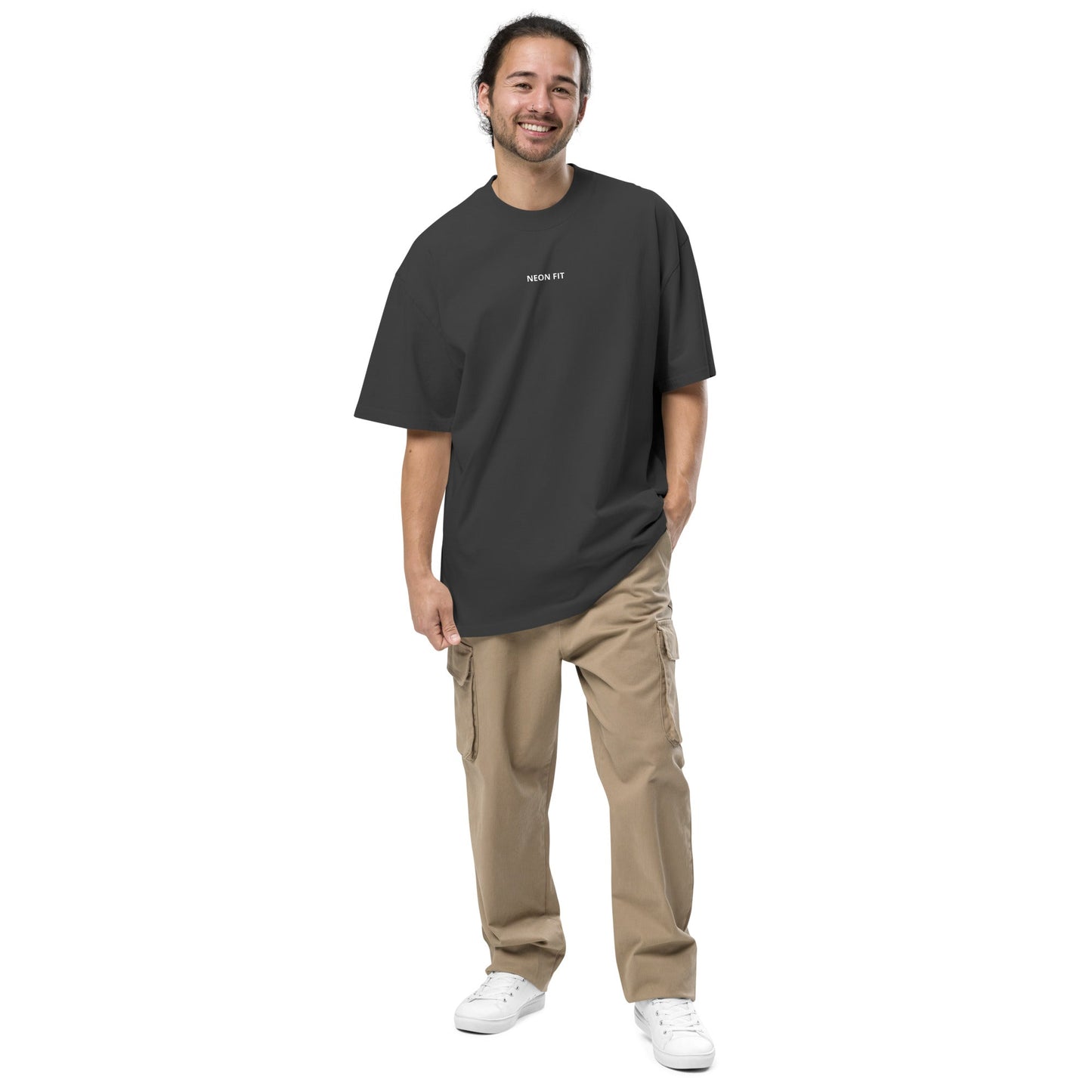 Oversized faded t-shirt - Faded Black / S