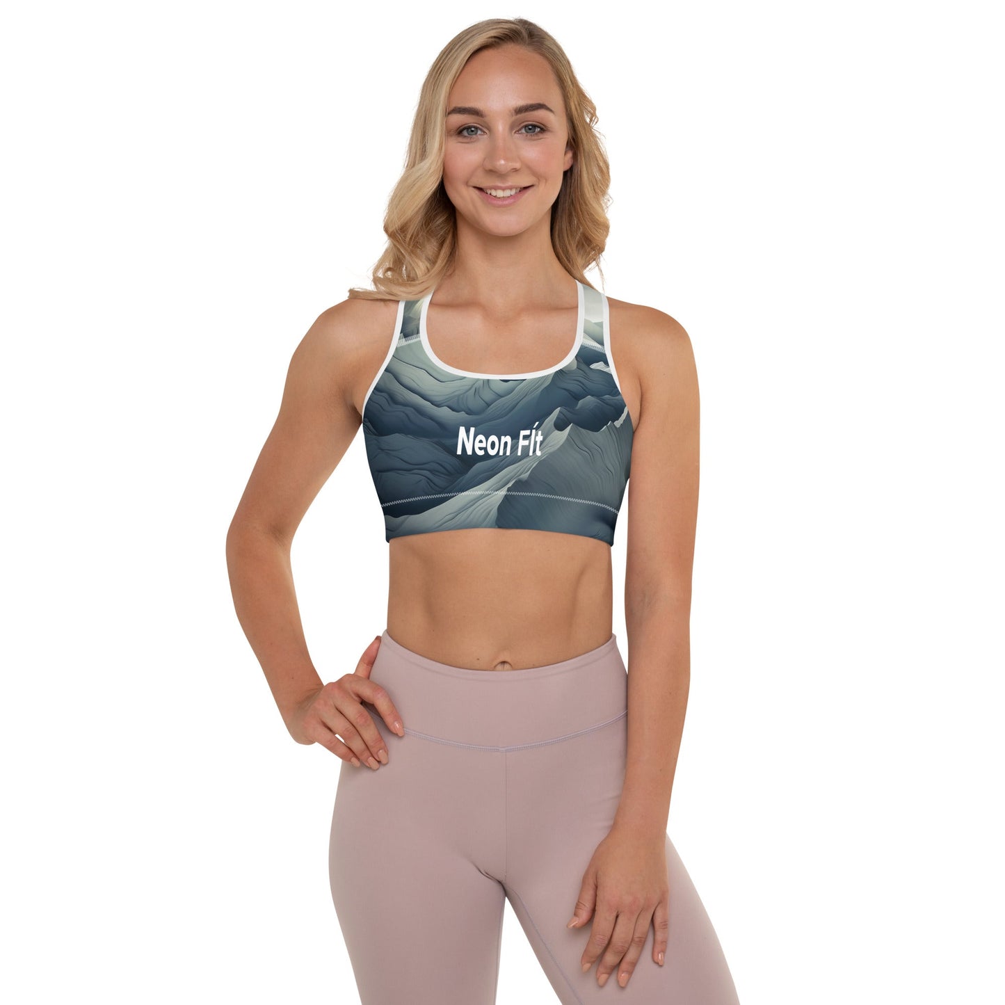 Padded Sports Bra - White / XS