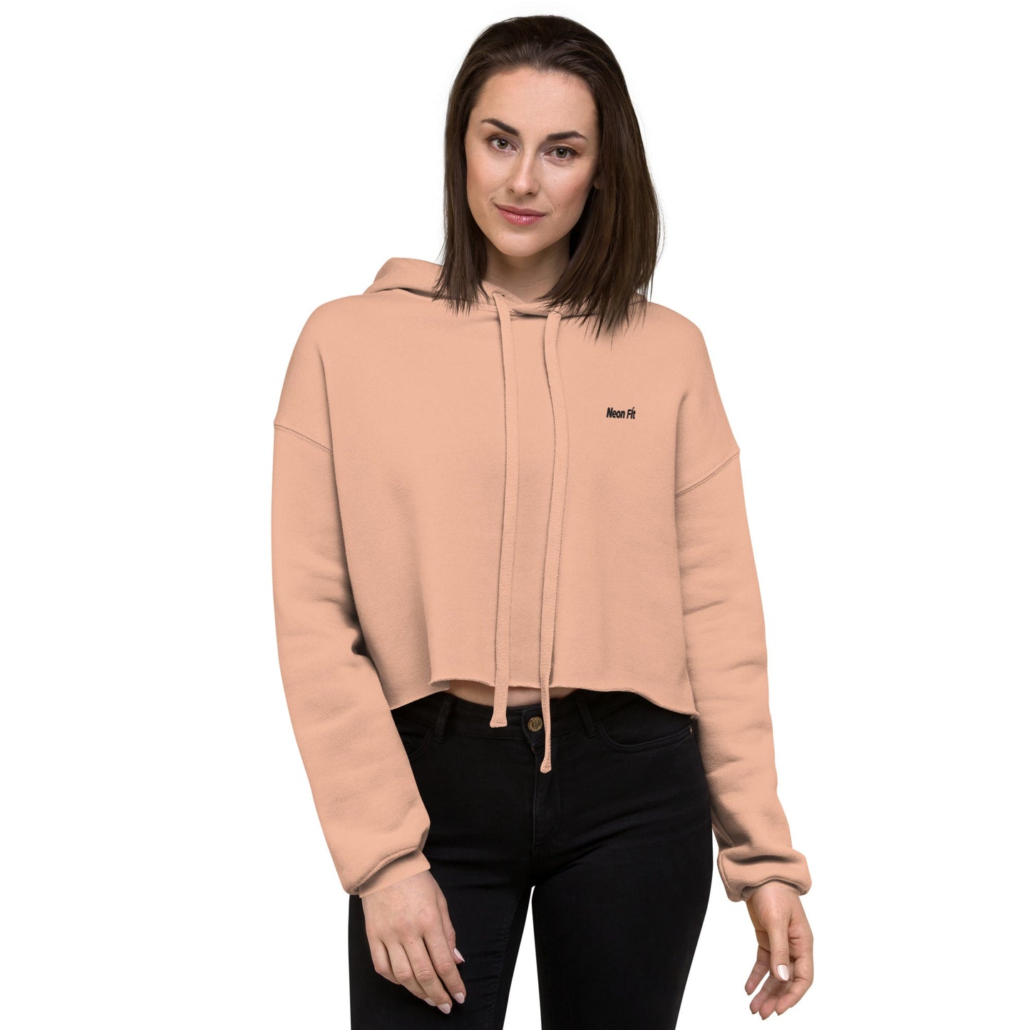 Pink Crop Hoodie - S