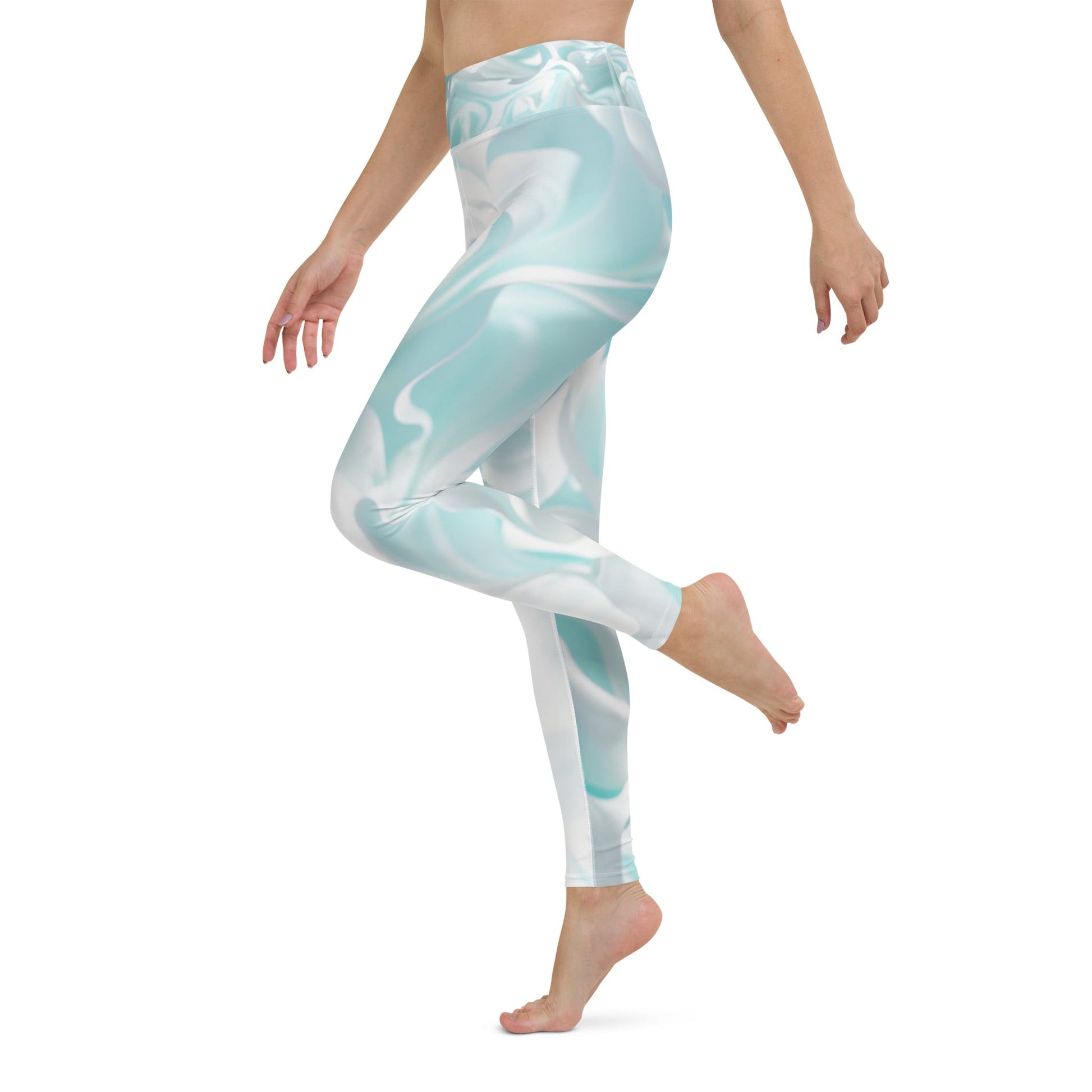 Sky Blue Bliss: Super Soft Yoga Leggings for Effortless Flow