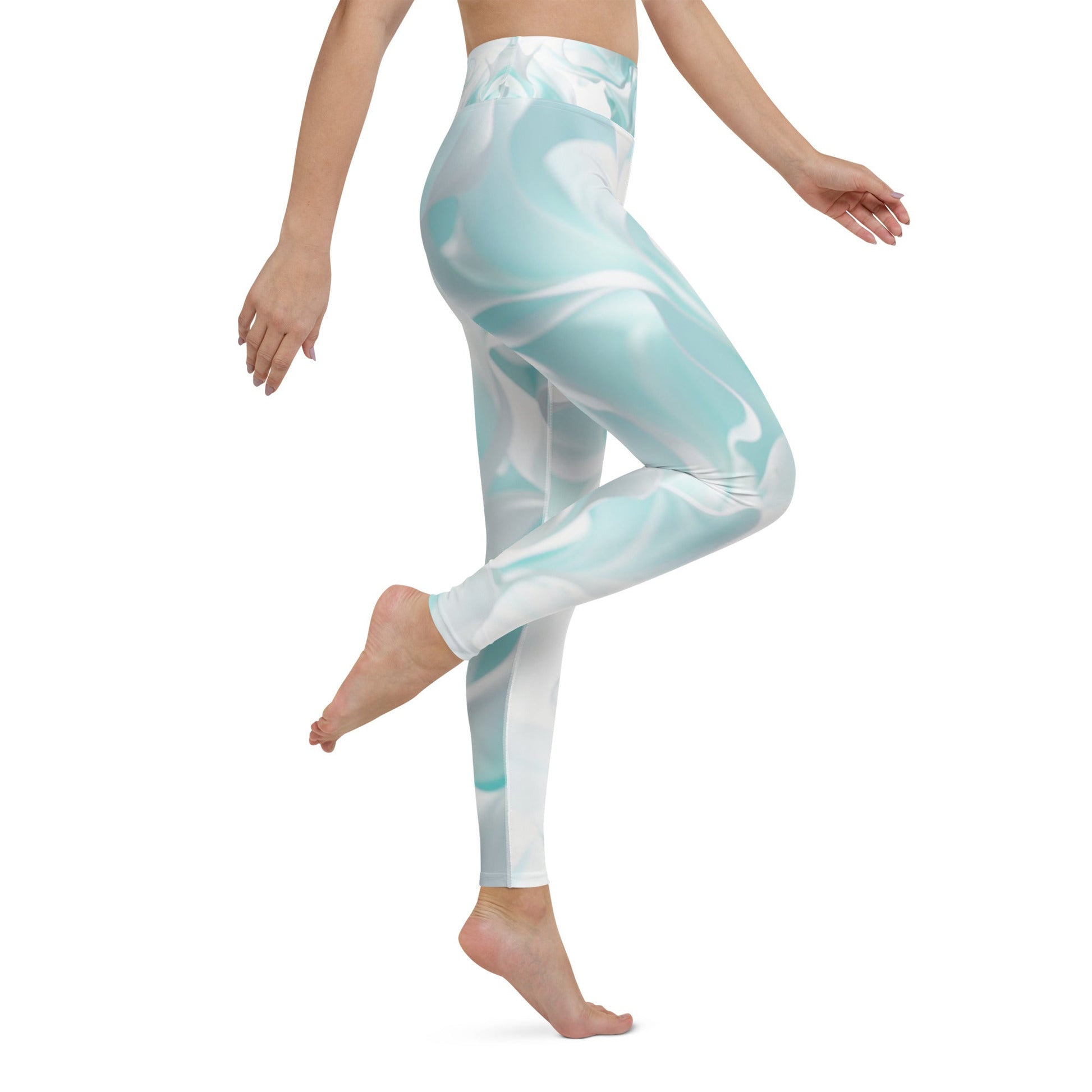 Sky Blue Bliss: Super Soft Yoga Leggings for Effortless Flow