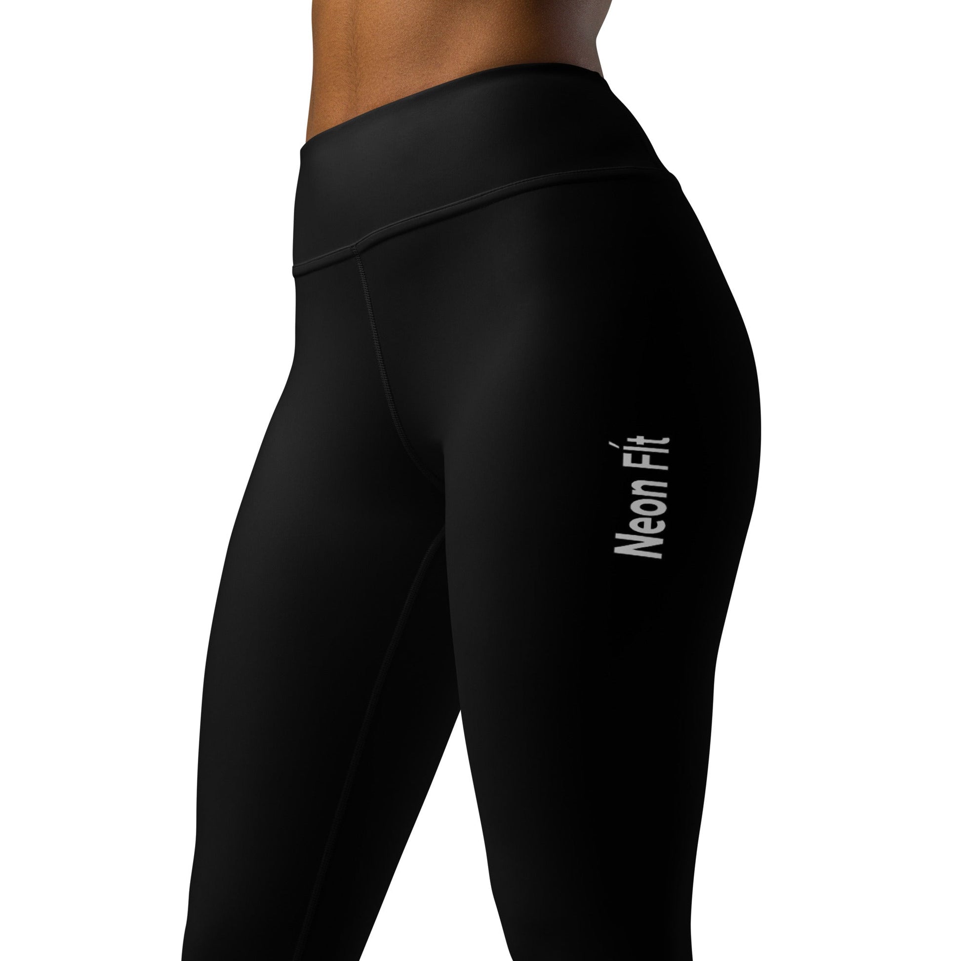 Super-Soft Black Yoga Leggings Neon Fit