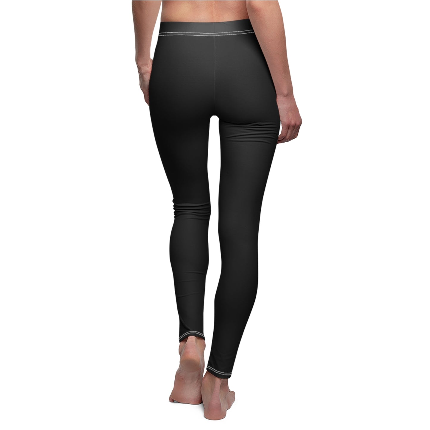 Venta black Leggings - XS / White stitching - All Over Prints